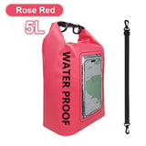 2L/5L PVC Swimming Waterproof Bag,Mobile Phone Waterproof Dry Bag for Trekking Drifting Rafting Surfing Boating Storage Bag Beargoods