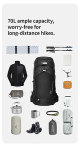 Naturehike 70L Hiking Backpack with Rain Cover Multifunctional Mountaineering Bag Outdoor Rucksack for Travel Trekking Camping Beargoods