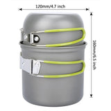 Ultralight Camping Pots Cookware Set Portable Outdoor Cooking  Tableware for Hiking Trekking Picnic Fishing Mountaineering Beargoods