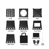 Wood Burning Stove Foldable Firewood Stove Picnic BBQ Grill Stove Heating Cooking for Outdoor Hiking Camping Beargoods