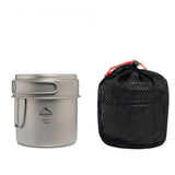 WIDESEA Pure Titanium Ultralight Foldable Camp Pot Set for Outdoor Cooking Lightweight Durable Kitchen Gear for Camping Beargoods