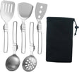 Folding Spatula Spoon Shovel Food Turner Portable 304 StainlessSteel Outdoor Camping BBQ Cooking Tableware Picnic Supplies ﻿ Beargoods