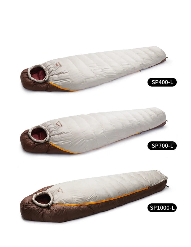 Naturehike Snowbird Camping Duck Down Sleeping Bag Adult Mummy Down Warm Sleeping Bag Ultralight Camping Quilt Sleeping Bags Beargoods