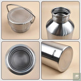 2L Drink Bottle for Sport Large Capacity Stainless Steel Sport Bottle Single-Layer Water Cup Metal Flask Drinkware Camping Sport Beargoods
