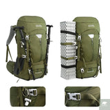 50L Hiking Backpack, Water-Resistant Nylon Bag, Large-Capacity Dual-Shoulder Bag for Trekking, Sports, and Functional Outdoor Beargoods