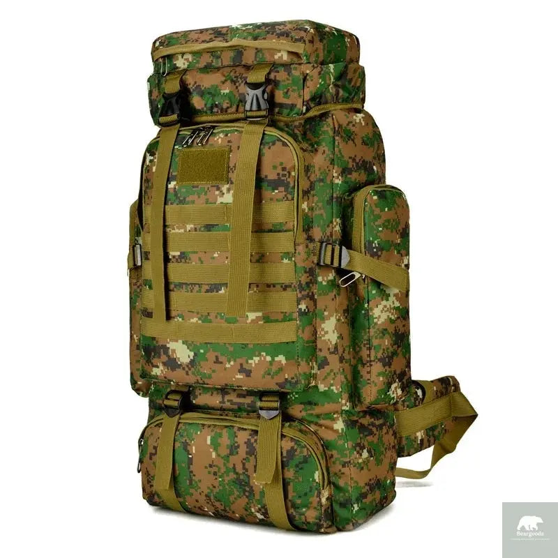 80L/100L  Mountaineering Bag Climb Bag Tactical Backpacks Large Backpack Outdoors Hiking Camping Travel Bags Beargoods