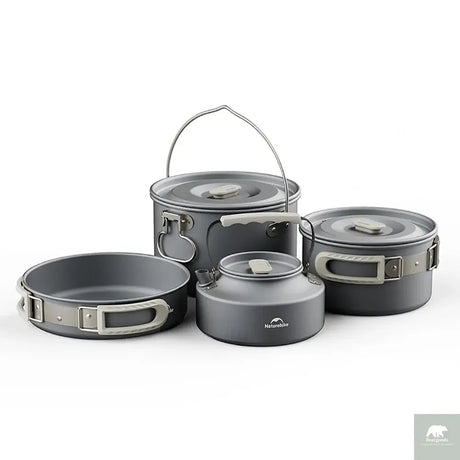 Camping Cookware Kit Frying Pan Portable Kettle Foldable Beargoods