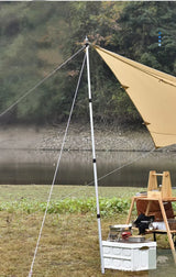 WESTTUNE 2PCS Camping Canopy Pole Aluminum Alloy Telescopic Tent Support Foldable Beach Shelter Awning Pole for Outdoor Beargoods