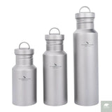 Wide Mouth Titanium Bottle with Lid Leak-Proof Single Layer 400/550/750ML Beargoods
