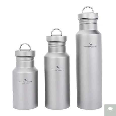 Wide Mouth Titanium Bottle with Lid Leak-Proof Single Layer 400/550/750ML Beargoods