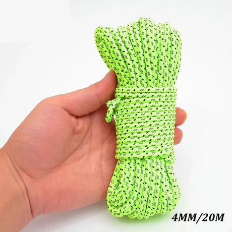 5M/10M/20M/50M Reflective Tent Rope Guylines Nylon Tent Line Cord Rescue Umbrella Paracord Rope Camping Hiking Tent Accessories Beargoods