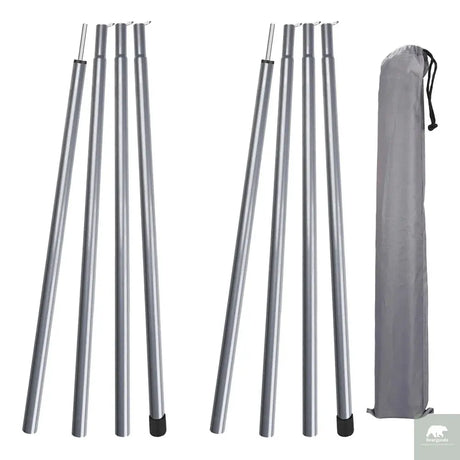 2m Telescopic Tent Poles Set of 2 Lightweight Adjustable Trekking Camping Collapsible Poles for Walking Canopy Hiking Beargoods