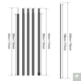 2m Telescopic Tent Poles Set of 2 Lightweight Adjustable Trekking Camping Collapsible Poles for Walking Canopy Hiking Beargoods
