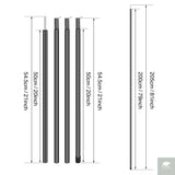 2m Telescopic Tent Poles Set of 2 Lightweight Adjustable Trekking Camping Collapsible Poles for Walking Canopy Hiking Beargoods