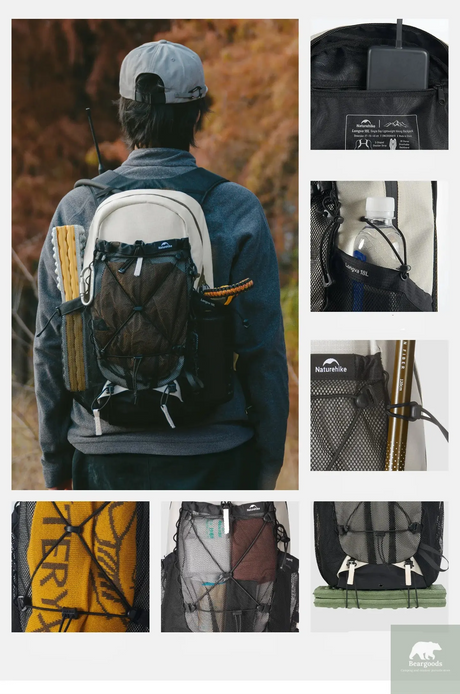 Naturehike LongWa 18L Hiking Backpack Ultralight Waterproof Outdoor Sport Bag Men Women Camping Travel Climbing Rucksack Beargoods