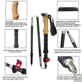 2Pcs Carbon Fibre/Aluminium Alloy Trekking Poles Beargoods