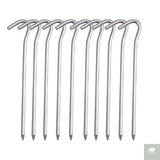Aluminium Alloy Tent Pegs With Hooks 10pcs Beargoods