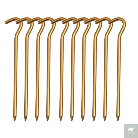Aluminium Alloy Tent Pegs With Hooks 10pcs Beargoods