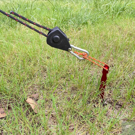 4mm Camping Tent Tie Down Rope Tightener Fastening Pulley Ratchet Hangers Awning Rope Hook Canopy Buckle Rope Tightening Tool Beargoods