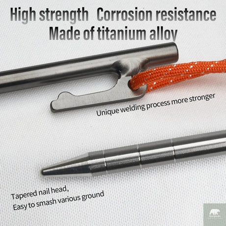 Titanium Alloy Tent Pegs Beargoods