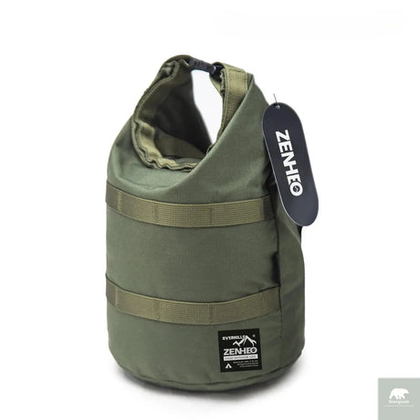 500D Nylon Round Bottom Roll Top Storage Bag Outdoor Camping Cookware Pot Carrier Picnic Lunch Box Organizer Hiking Gear Pouch Beargoods