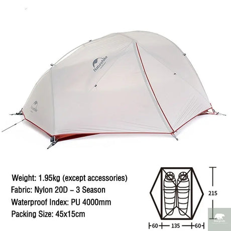 2 Person Ultralight Waterproof Camping Tent - Beargoods