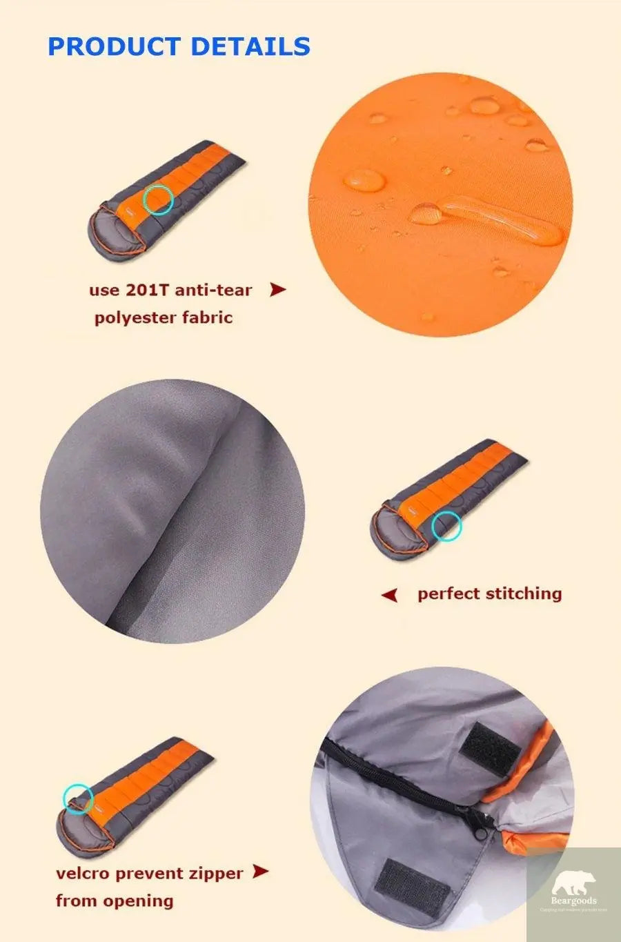 Camping Sleeping Bag - Beargoods Camping Sleeping Bag Beargoods.co.uk  69.99 Beargoods