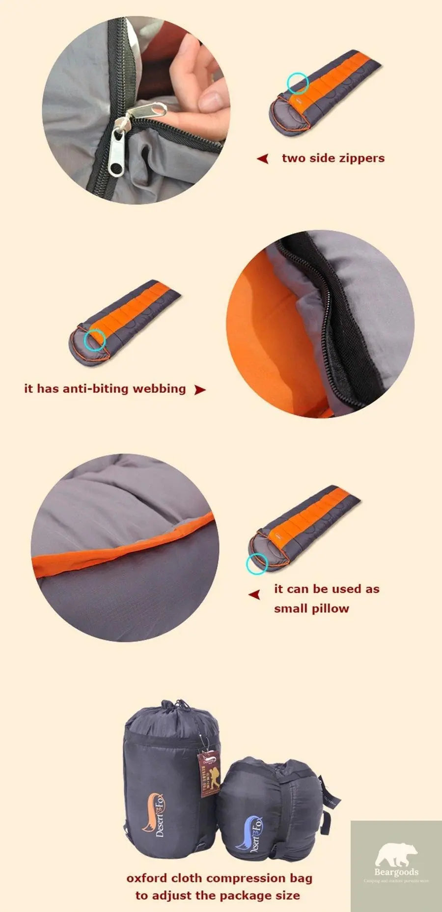 Camping Sleeping Bag - Beargoods Camping Sleeping Bag Beargoods.co.uk  69.99 Beargoods
