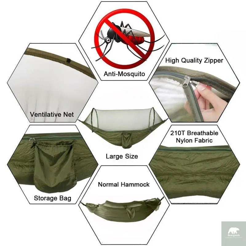 Hammock with Mosquito Net - Beargoods Hammock with Mosquito Net Beargoods.co.uk  49.99 Beargoods