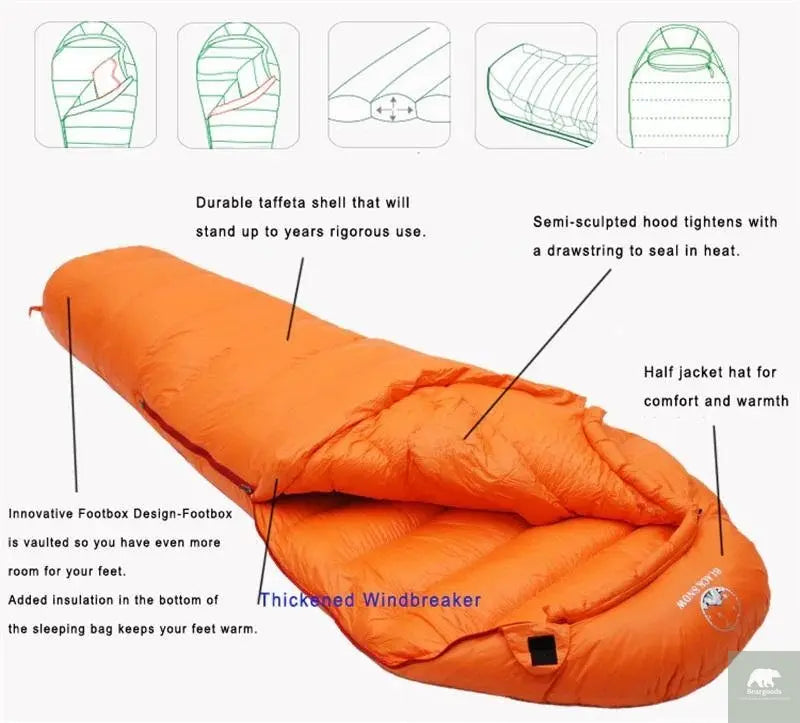 Goose down filled Adult Sleeping bag - Beargoods Goose down filled Adult Sleeping bag Beargoods.co.uk  135.99 Beargoods