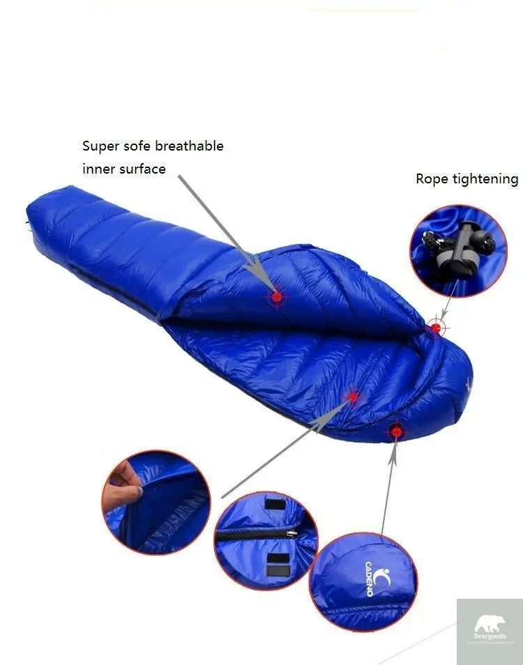 UltraLight Duck Down Mummy Style Sleeping Bag - Beargoods UltraLight Duck Down Mummy Style Sleeping Bag Beargoods.co.uk  89.99 Beargoods